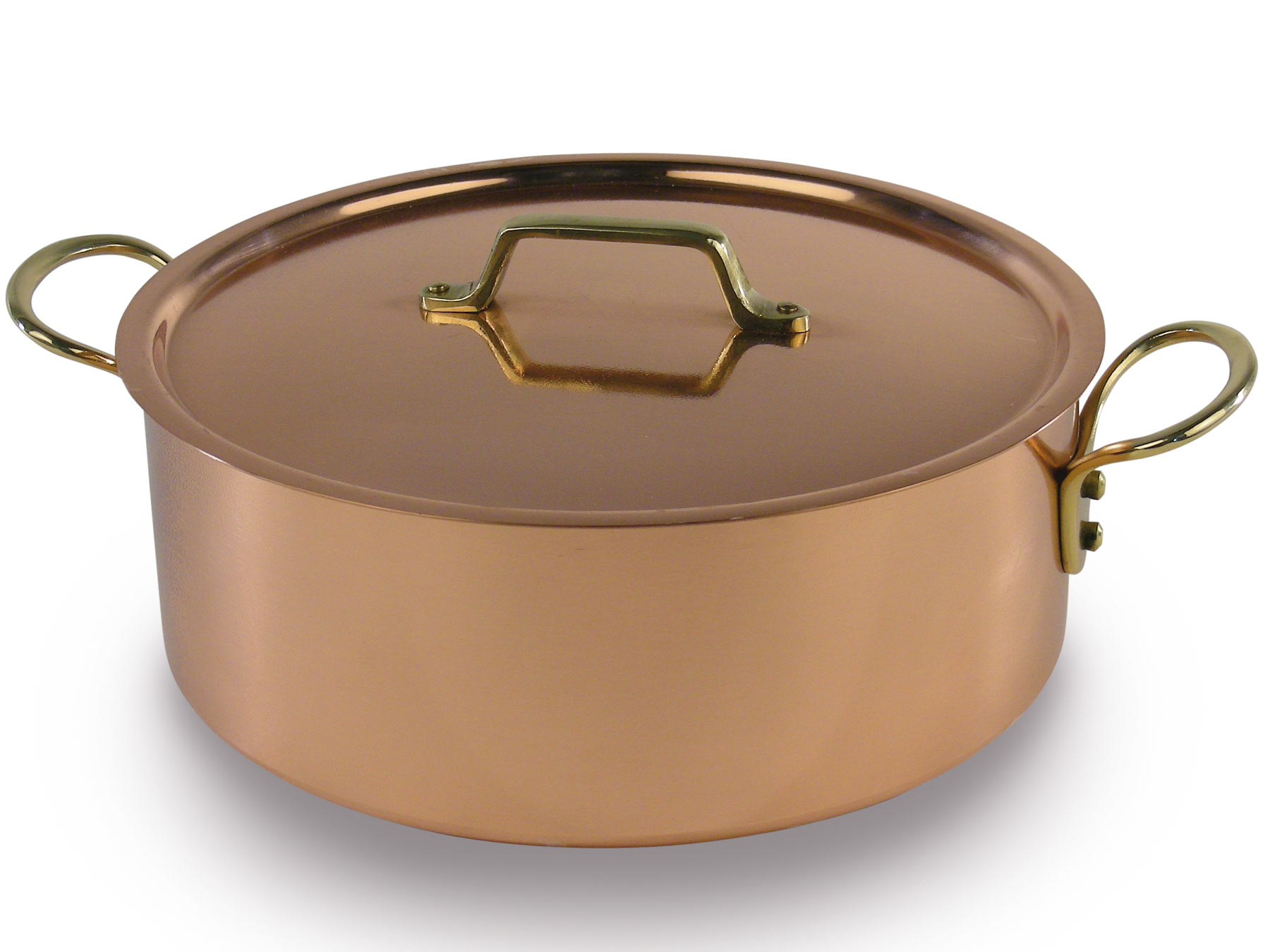 Kupfermanufaktur Fleischtopf mit Deckel 28 cm Edelstahl